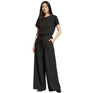 Ralph Lauren Black Wide Leg Pleated Dress Pants Size 4